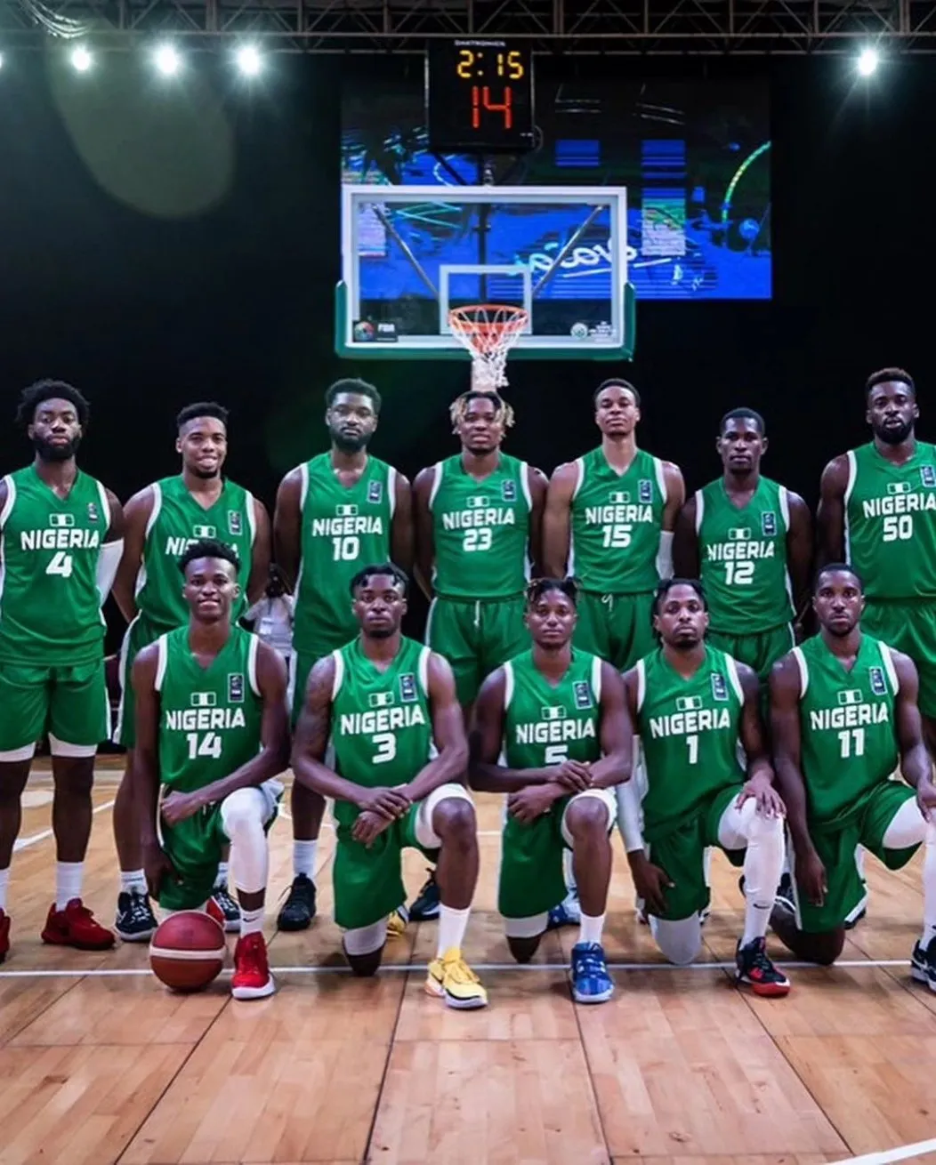 Nigeria men basketball team, D'Tigers (© FAJ Sports/Twitter)