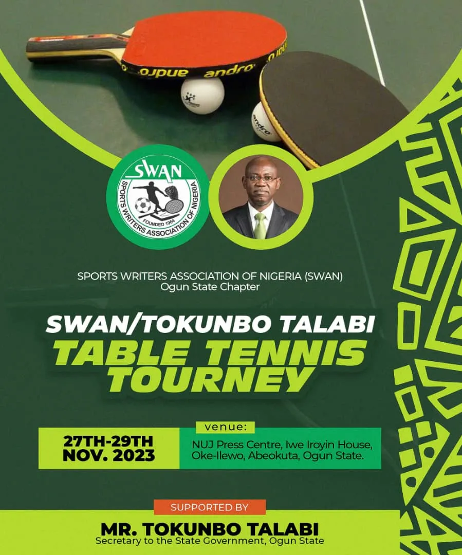 SWAN/TOKUNBO TALABI TABLE TENNIS TOURNAMENT (© Ogun SWAN/Press Release)