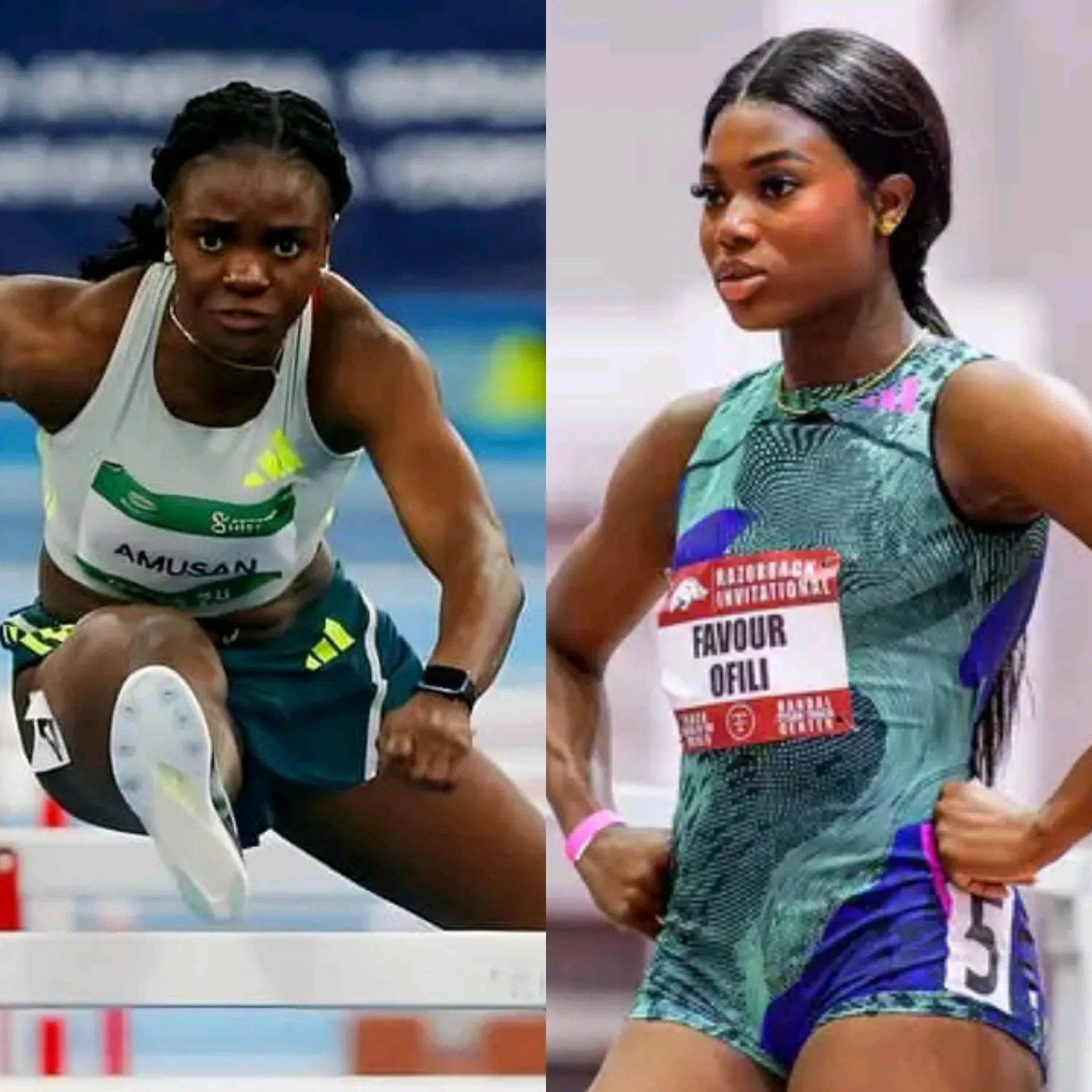 Tobi Amusan and Favour Ofili