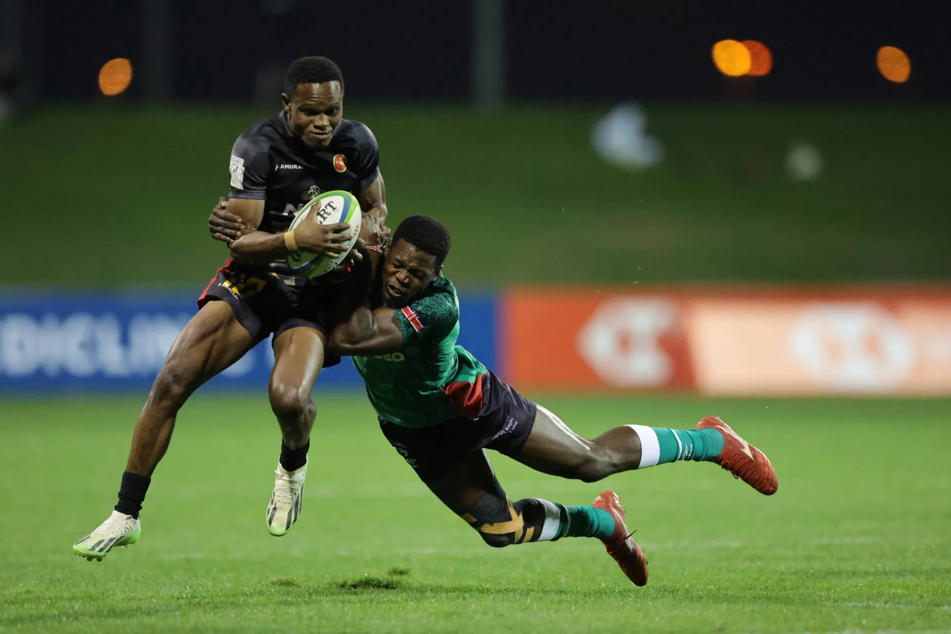 Photo: Uganda and Kenya Rugby Sevens Team (Credit: Rugby Africa)