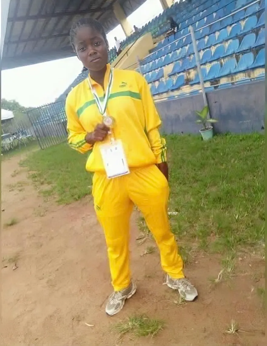 Olasubomi Ogundele: The Student-Athlete Sewing Soles, Scoring Goals And Chasing Roles 2 Photo: Olasubomi Ogundele With Her Gold Medal At The 2018 National Youth Games In University Of Ilorin. (Credit: Olasubomi Ogundele/Facebook)