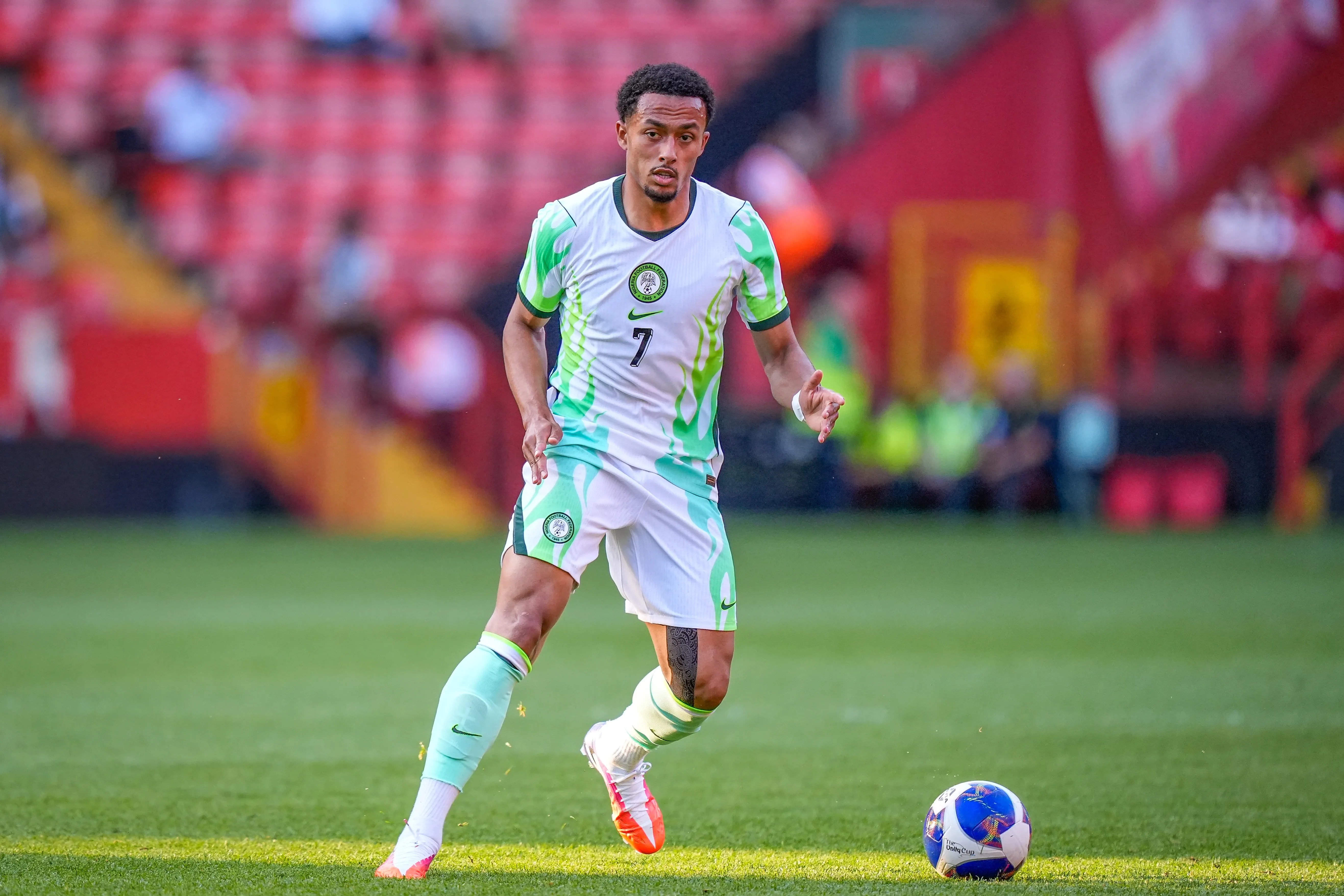 Femi Azeez In The Unity Cup 2026 Semi Final Against Zimbabwe. Photo Credit: Getty Images