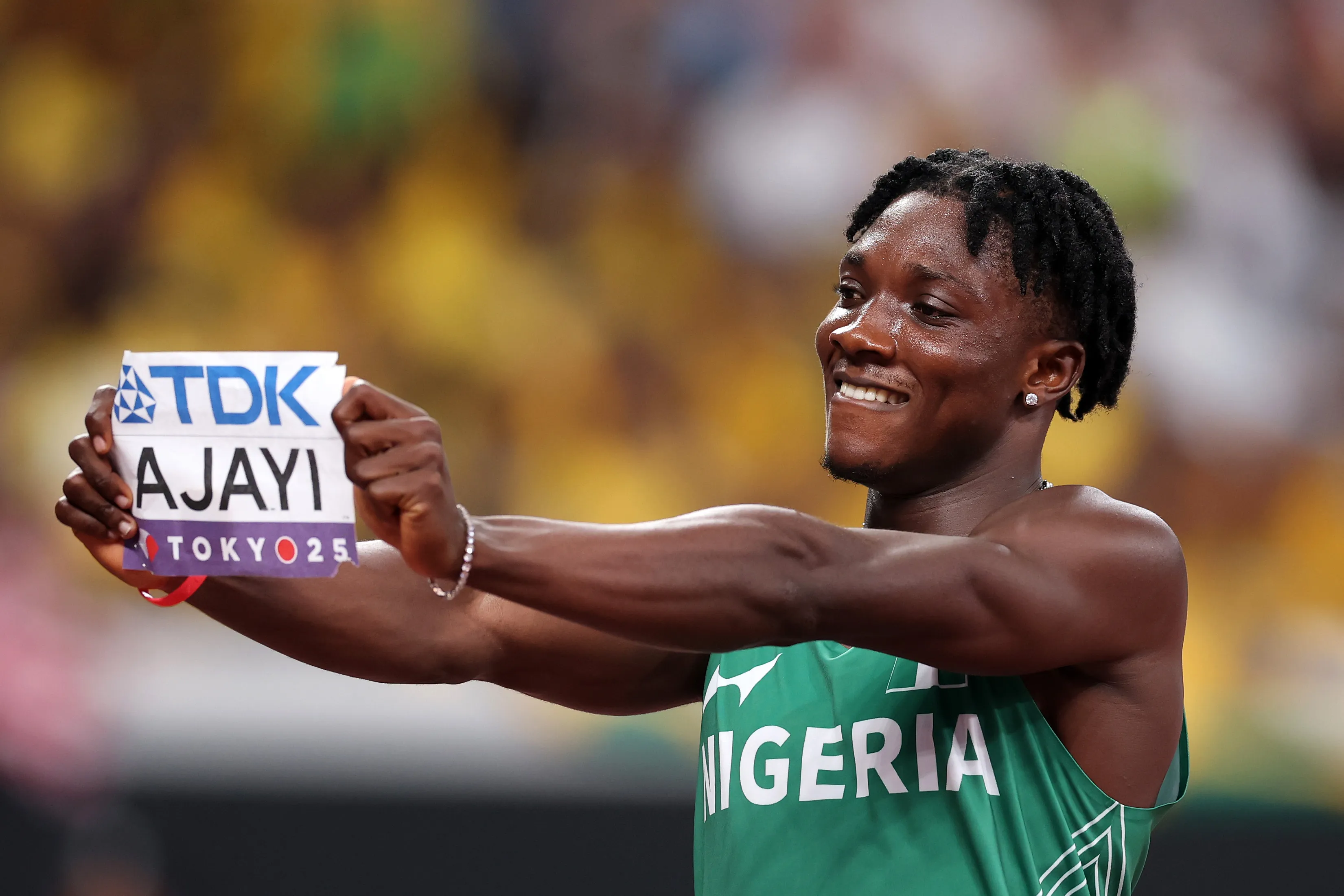 Kayinsola Ajayi Of Nigeria Celebrates Finishing Second In The Men'S 100M Semi-Final Of The 2025 World Athletics Championships. Photo By Sam Barnes