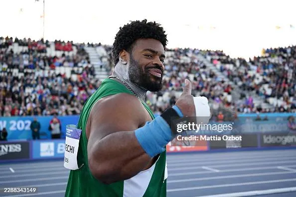 Glasgow, Scotland - July 30: Gold Medalist Chukwuebuka Enekwechi Of Team Nigeria Poses For A Photo After The Men'S Shot Put Final During The Athletics On Day Seven Of The Glasgow 2026 Commonwealth Games At Scotstoun Stadium On July 30, 2026 In Glasgow, Scotland. (Photo By Mattia Ozbot/Getty Images)