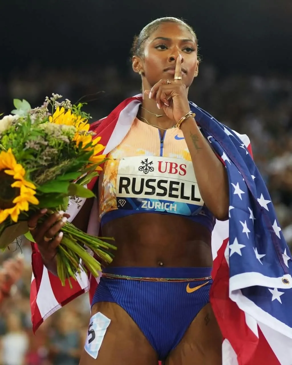 American Olympic Champion Masai Russell