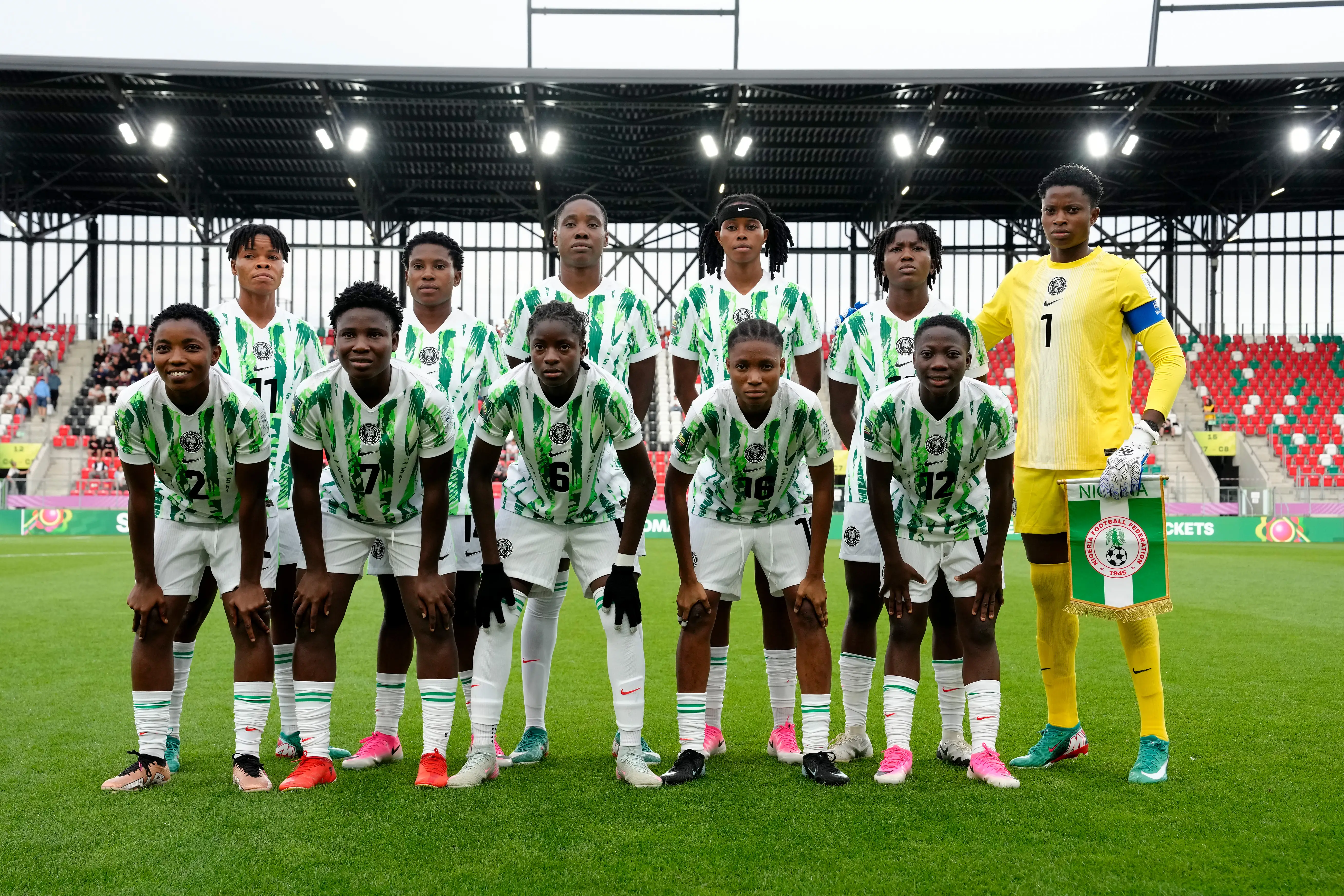 Falconets Of Nigeria Pose For A Team Photo Before The Fifa U 20 Womens World Cup Group F Match Against Spain In Poland Credit Fifa