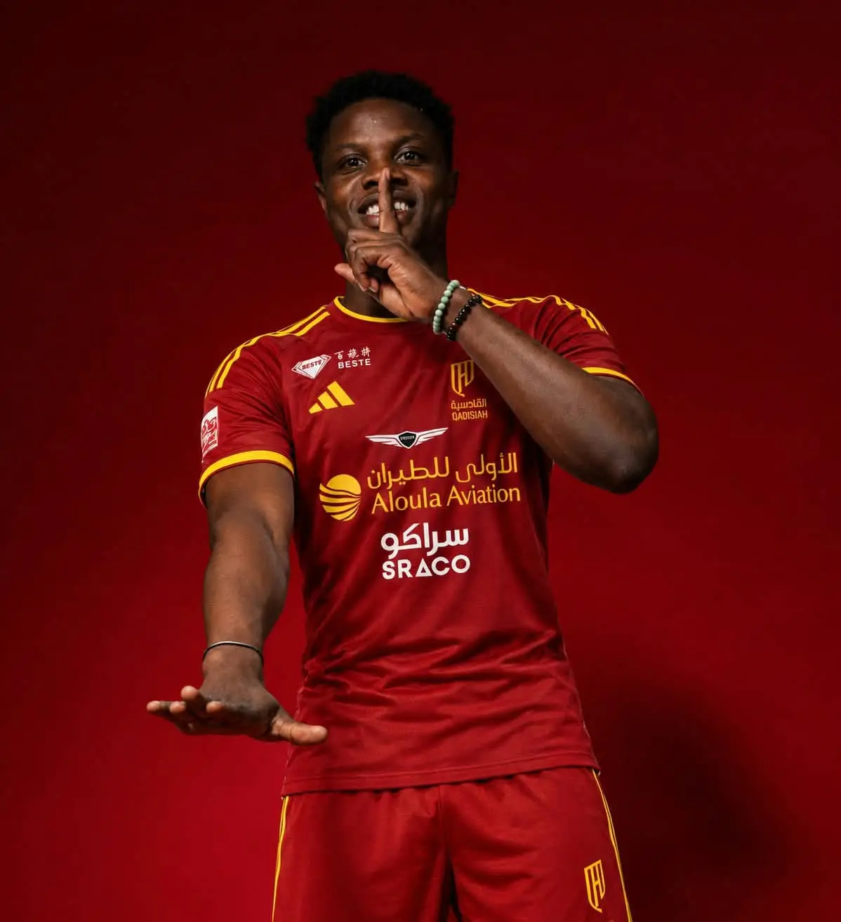 Sani Suleman In Al Qadsiah Jersey